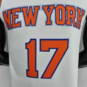 75th Anniversary Lin #17 New York Knicks White NBA Jersey 5