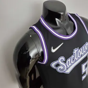 2022 Season Fox#5 Kings City Edition Black NBA Jersey 2