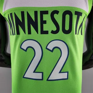 Minnesota Timberwolves Wiggins#22 Air Jordan NBA Jersey Blue 4