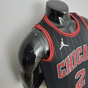 75th Anniversary Ball #2 Bulls Flyers Black NBA Jersey 8