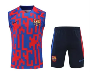 22-23 Barcelona vest training suit kit red and blue camouflage 13