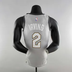 2018 Irving #2 Cleveland Cavaliers Grey NBA Jersey 4
