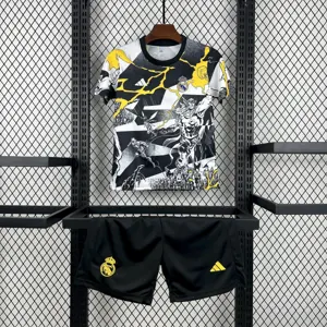 25-26 Real Madrid Pre-Match Soccer Kid Kits Youth Apparels AAAAJersey Dropship Yupoo