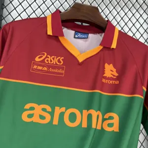 95-96 AS Roma Retro Mens Pre-Match Kit Vintage Soccer T-Shirt AAAAJersey Supply Yupoo 6 1