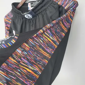 Brooklyn Nets City version black NBA shorts 7
