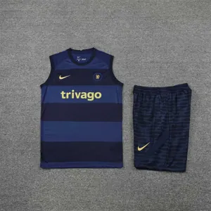 22-23 Chelsea vest training suit kit royal blue 6