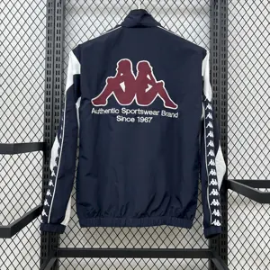 25-26 Barcelona x Kappa OG Style Navy Windbreaker Jacket AAAAJersey Supplier Yupoo 7