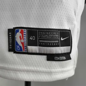 75th Anniversary TOSCANO #95 Los Angeles Lakers White NBA Jersey 8