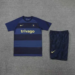 22-23 Chelsea Training Suit Short Sleeve Kit Sapphire Blue 1