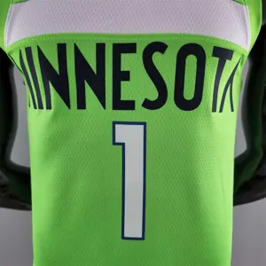 Minnesota Timberwolves EDWARDS#1 Air Jordan NBA Jersey Blue 2
