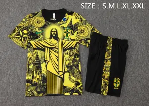 2024 Brazil Christ the Redeemer Yellow Special Edition Kit Soccer AAAAJersey Yupoo 2
