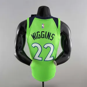 Minnesota Timberwolves Wiggins#22 Air Jordan NBA Jersey Blue 5