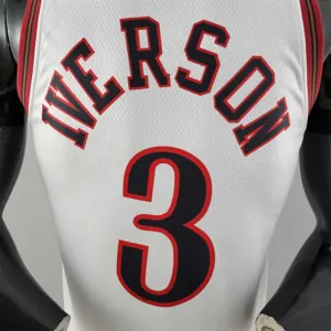 Retro Philadelphia 76ers Iverson #3 big meteor white NBA Jersey 2