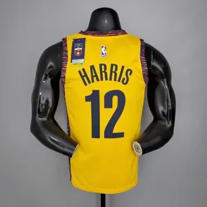 HARRIS#12 Brooklyn Nets Commemorative Edition Yellow 2