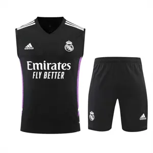 22-23 Real Madrid vest training suit kit black 13