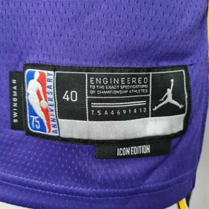 75th Anniversary Anthony #7 Los Angeles Lakers Jordan Purple NBA Jersey 3