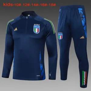 2024 Italy Kids Long Sleeve Training Suit Football Shirts