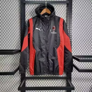Windbreaker AC Milan Black S-XXL Cheap Soccer Jerseys