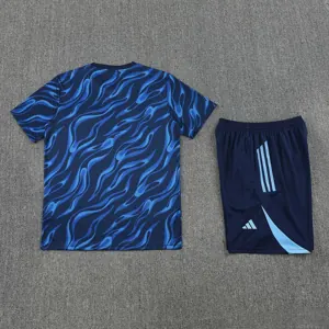 25-26 Real Madrid Training Kits Blue Football Tracksuits 4