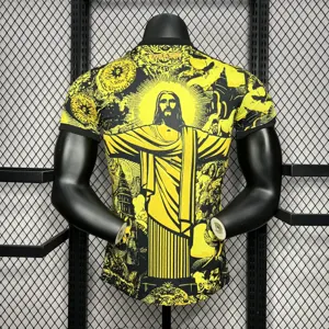 24-25 Brazil Jesus the Redeemer Yellow Kit Player Version Version AAAAJersey Wholesale Yupoo 6