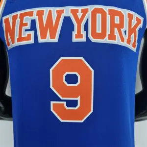 75th Anniversary Barrett #9 New York Knicks Blue NBA Jersey 6