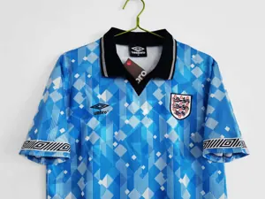 1990 England third away blue 1