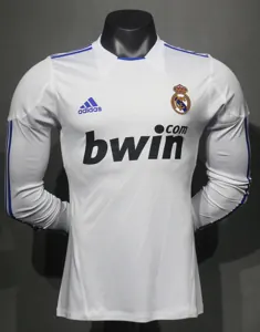 10-11 Real Madrid Home Retro Kit Vintage Player Version Long Sleeve Shirt AAAAJersey Dropship Y