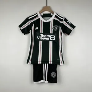 23-24 Manchester United kids away size 16-28 Soccer Jersey