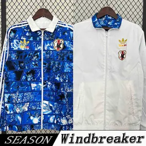 2024 Japan Blue&White Trench Coat Reversible Windbreaker Jacket Soccer AAAAJersey Yupoo 1
