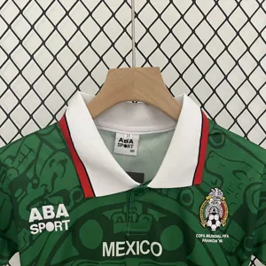 1998 Mexico Home Kids Retro Kits World Cup Shirt Soccer Jerseys Yupoo 9