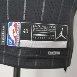 75th Anniversary Jordan #23 Bulls Flyers Black NBA Jersey 3