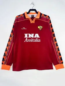 98-99 Roma Home Retro Kit Long Sleeve Shirt Soccer AAAAJersey Yupoo