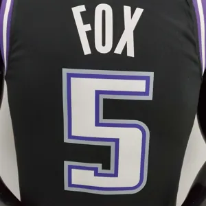 2022 Season Fox#5 Kings City Edition Black NBA Jersey 8