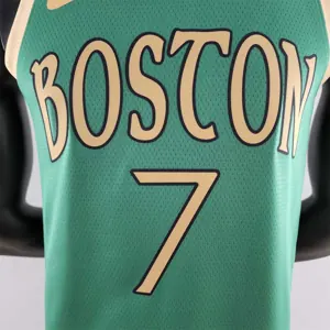 2020 BROWN#7 Boston Celtics City Edition Green NBA Jersey 6