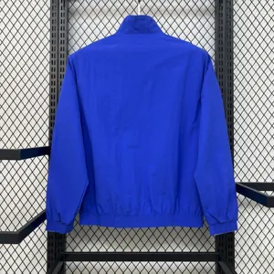 25-26 Barcelona White&Blue Trench Coat Reversible Windbreaker Double-Sides Jacket 2