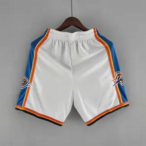 Oklahoma City Thunder NBA Shorts White 3