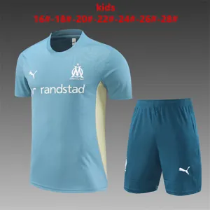 24-25 Marseille Kids Training Soccer Jerseys Football Shirts