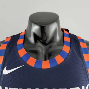 New York Knicks Barrett #9 Striped NBA Jersey 7