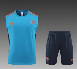 22-23 Manchester United vest training suit kit Blue 22
