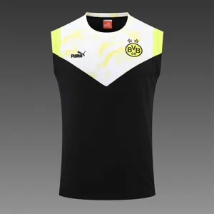 22-23 Dortmund vest training suit kit black and white 4