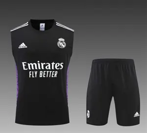 22-23 Real Madrid training suit kit Black 2