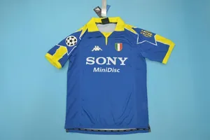98-99 Juventus away blue retro football jersey S-2XL