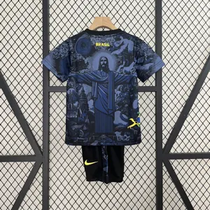 24-25 Brazil Dark Blue Jesus Kid Kits Youth Apparels AAAAJersey Supplier Yupoo 2