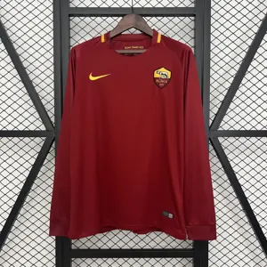17-18 Roma Home Retro Kit Long Sleeve Shirt Soccer Kit AAAAJersey Cheap Yupoo