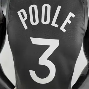 2020 POOLE#3 Warriors City Edition Black &amp; Grey NBA Jersey 2