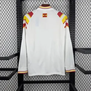 1996 Spain Away Mens Retro Kit Vintage Soccer Long Sleeve T-Shirt AAAAJersey Supplier Yupoo 8 2