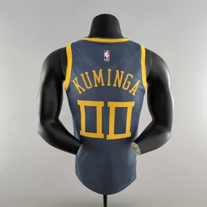 2018 KUMINGA#00 Golden State Warriors Grey NBA Jersey 4