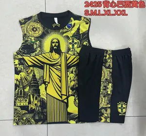 2024 Brazil Christ the Redeemer Yellow Vest Kit Soccer AAAAJersey Yupoo 1