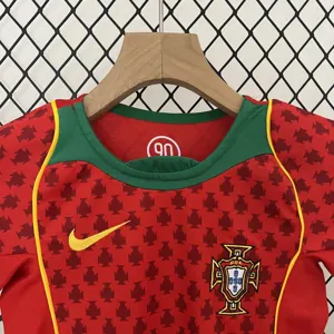 2004 Portugal Home Retro Kid Kits Youth Apparels AAAAJersey Wholesale Yupoo 2