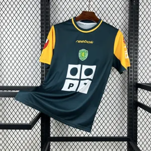 02-03 Sporting Away Football Retro Kit Vintage T-Shirt AAAAJersey Wholesale Yupoo